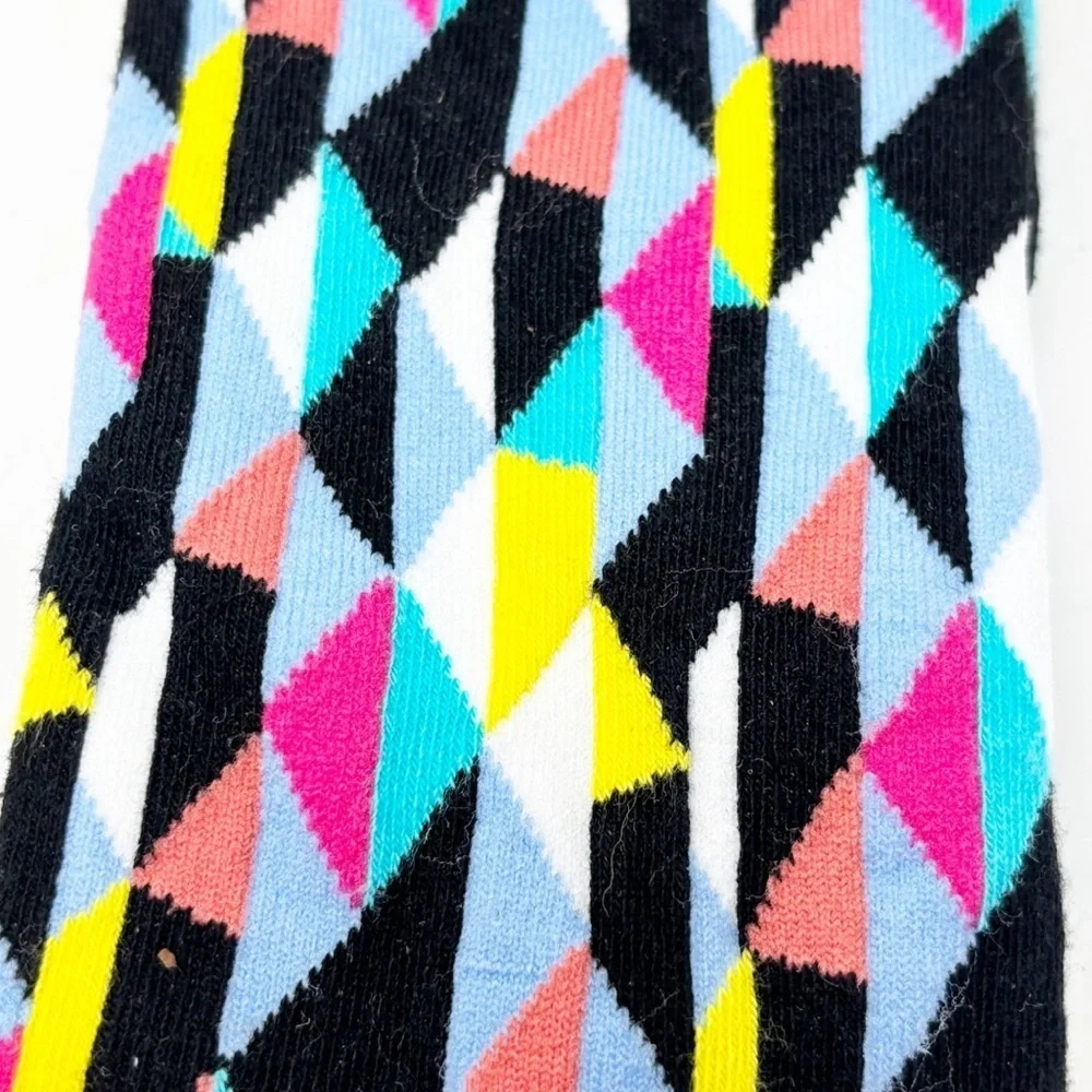 New SOCK ATOMICA Women’s Multicolor Geometric Print Mid Calf Socks 5.5 - 9.5